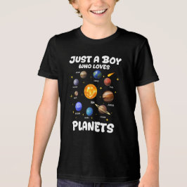 Bara en pojke som älskar planeter solsystemet t shirt