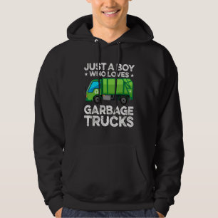 Bara En Pojke Som älskar Sopbilar Hoodie