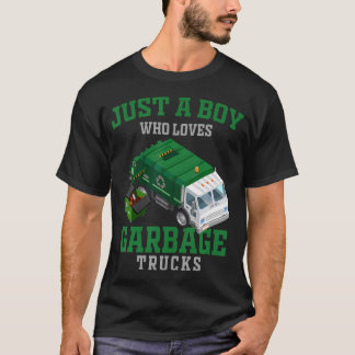 Bara en pojke som älskar soptransporter Återvinnin T Shirt