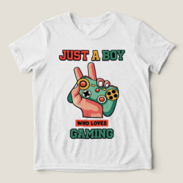 Bara en pojke som älskar spel – söt gamer t shirt