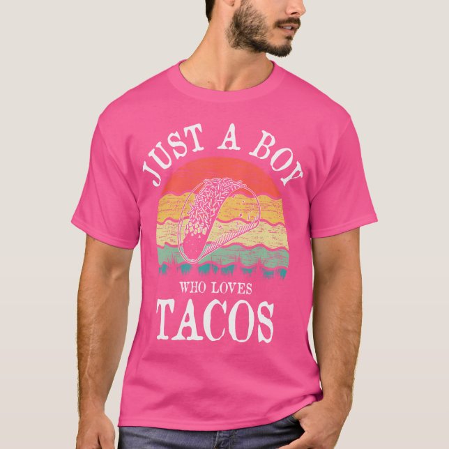 Bara en pojke som älskar tacos t shirt (Framsida)