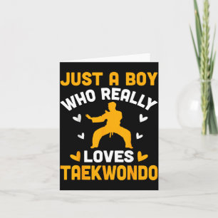 Bara en pojke som älskar Taekwondo Kort