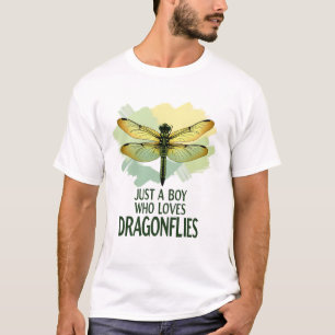 Bara en pojke som älskar Trollsländor. Trollsländo T Shirt