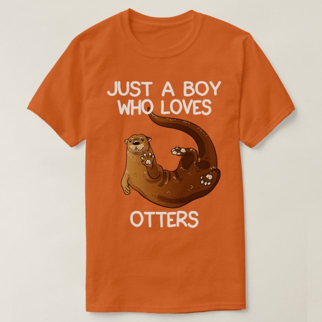 Bara en pojke som älskar utter t shirt (Design framsida)