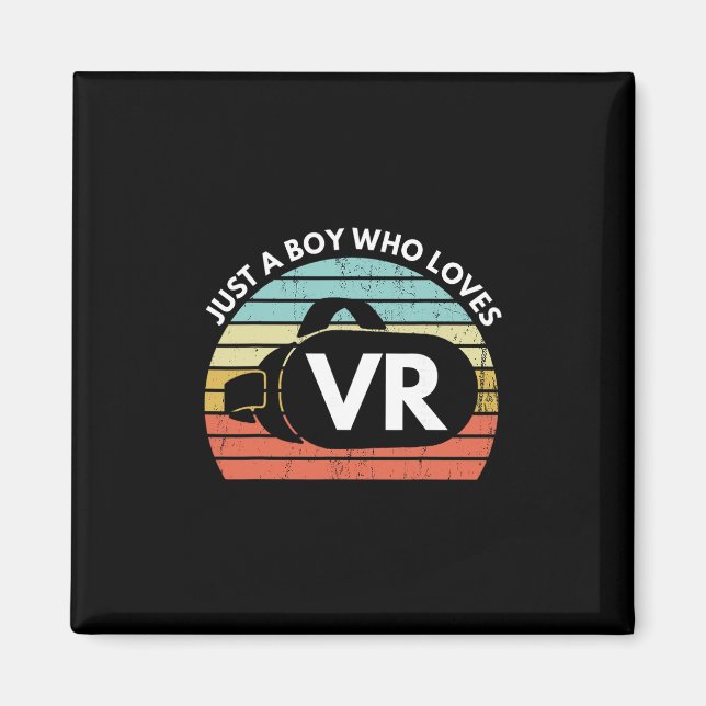 Bara en pojke som älskar VR Rolig virtuell verklig Magnet (Framsidan)
