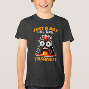 Bara en pojke som älskar vulkaner Bebis t-shirt pr