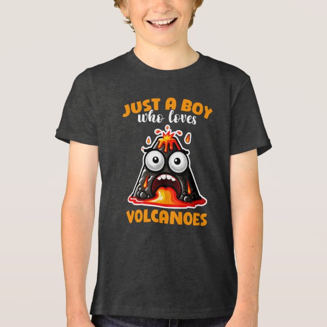 Bara en pojke som älskar vulkaner Bebis t-shirt pr (Framsida)