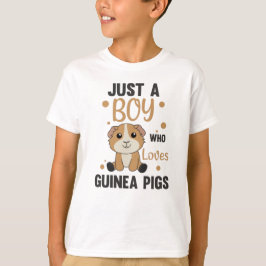 Bara en pojke som Guineas Gris Kärlek Sweet Animal T Shirt
