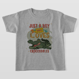 Bara en pojke som Kärlek Alligator Crokodiles Cute T Shirt