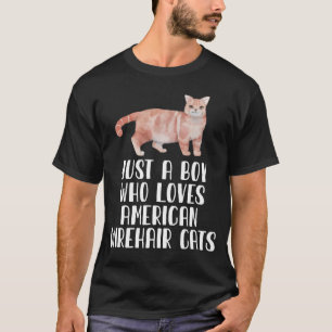 Bara en pojke som Kärlek American Wirehair Cats T Shirt