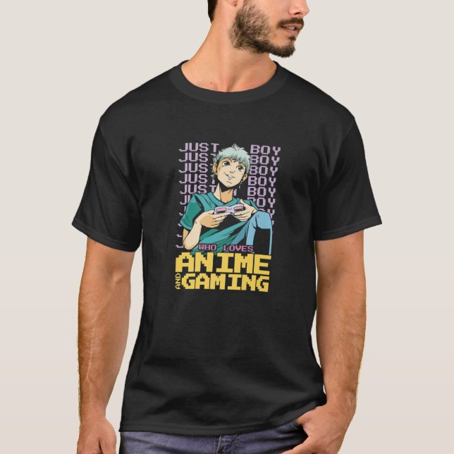 Bara en pojke som Kärlek Anime och spel Anime Game T Shirt (Framsida)