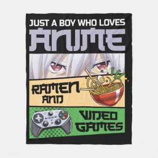Bara en pojke som Kärlek Anime Ramen och Video Gam Fleecefilt