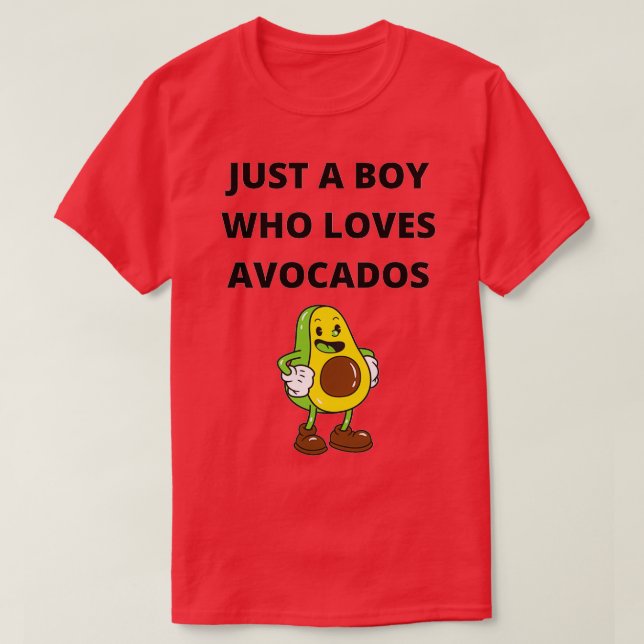Bara en pojke som kärlek avocados ger avokados. t shirt (Design framsida)