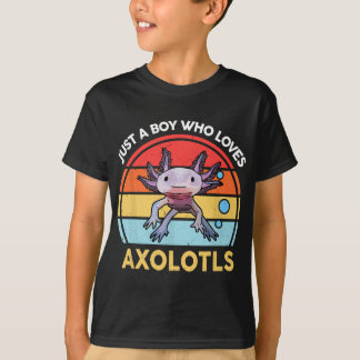 Bara en pojke som Kärlek Axolotls Cute Axolotl T Shirt