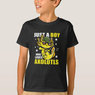 Bara en pojke som kärlek axolotls Cute Funny Kawai T Shirt