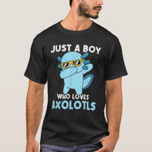 Bara en pojke som Kärlek Axolotls Cute Kawaii Kids T Shirt