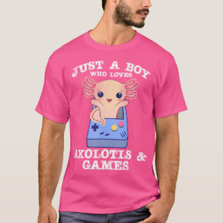 Bara en pojke som Kärlek Axolotls Cute Kawaii Sala T Shirt