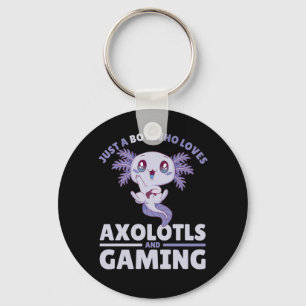 Bara en pojke som Kärlek Axolotls och spel Nyckelring