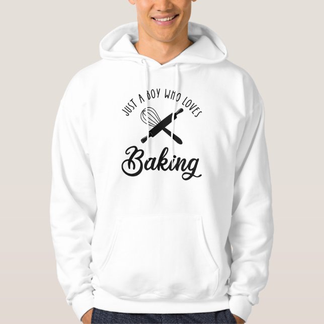 Bara en pojke som Kärlek Baking Hoodie (Framsida)