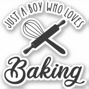 Bara en pojke som Kärlek Baking Klistermärken