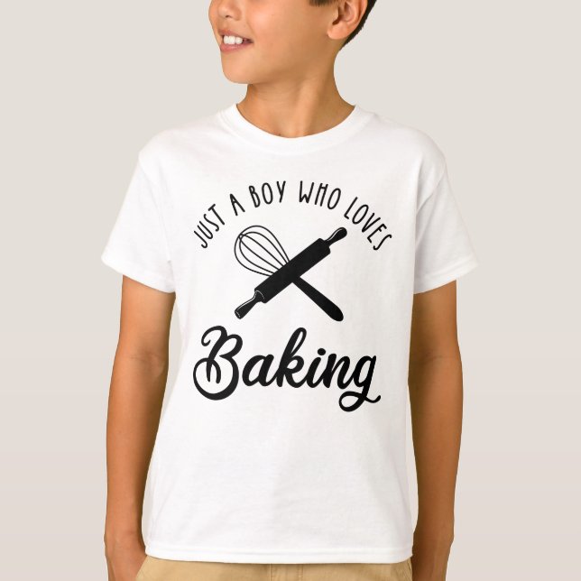 Bara en pojke som Kärlek Baking T Shirt (Framsida)