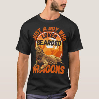 Bara en pojke som Kärlek bar Dragon Lizard Reptil T Shirt