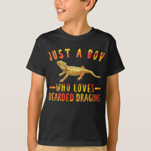 Bara en pojke som Kärlek bar Dragons Lizard T Shirt