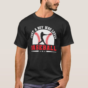 Bara en pojke som Kärlek Baseball älskare Roliga m T Shirt