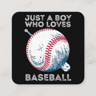 Bara en pojke som Kärlek Baseball Batter baseball  Fyrkantigt Visitkort