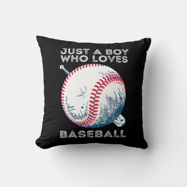 Bara en pojke som Kärlek Baseball Batter baseball  Kudde (Framsida)