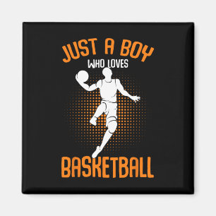 Bara en pojke som kärlek Basketball Player Kids Bo Magnet