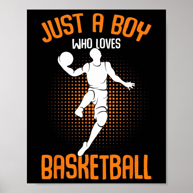 Bara en pojke som kärlek Basketball Player Kids Bo Poster (Framsidan)