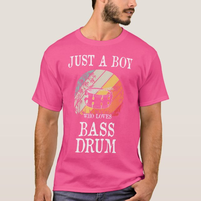 Bara en pojke som Kärlek Bass Drum T Shirt (Framsida)