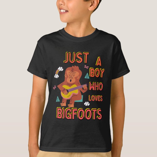 Bara en pojke som kärlek bigfoot t shirt (Framsida)