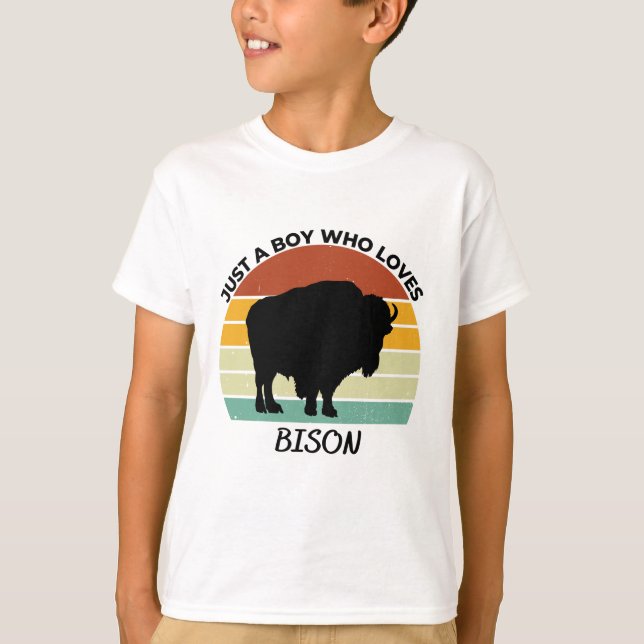 Bara en pojke som kärlek bison t shirt (Framsida)