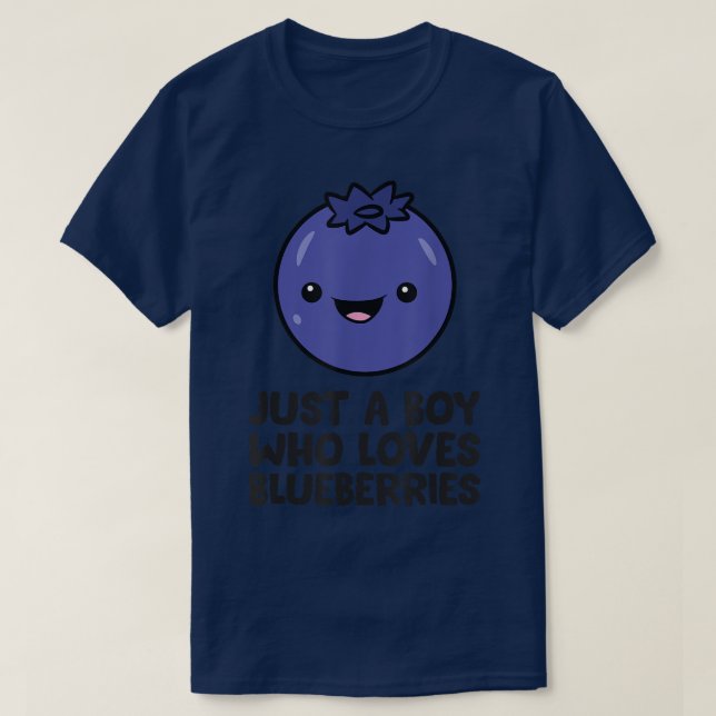 Bara en pojke som Kärlek blåbär T Shirt (Design framsida)
