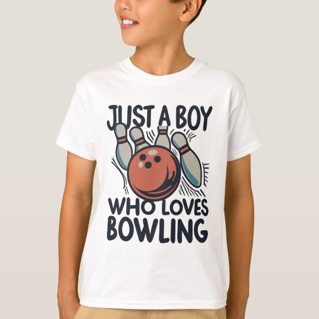 Bara en pojke som Kärlek Bowling T Shirt (Framsida)