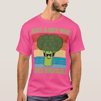 Bara en pojke som Kärlek Broccoli Funny Vintage Br T Shirt