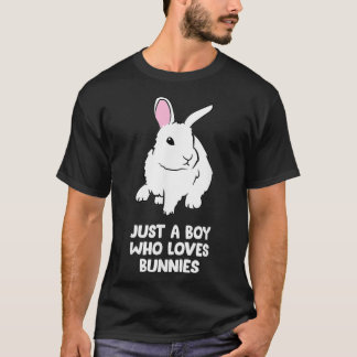Bara en pojke som Kärlek Bunnies Baby Bunny Rabbit T Shirt
