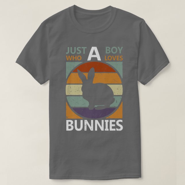 Bara en pojke som Kärlek Bunnies Retro Farmer Funn T Shirt (Design framsida)