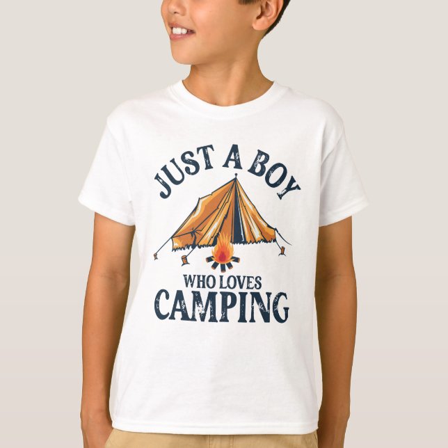 Bara en pojke som Kärlek Camping T Shirt (Framsida)