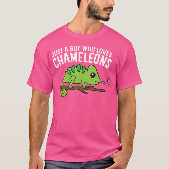 Bara en pojke som Kärlek Chameleons T Shirt (Framsida)