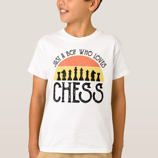 Bara en pojke som Kärlek Chess T Shirt (Framsida)