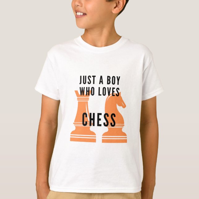 Bara en pojke som Kärlek Chess T Shirt (Framsida)