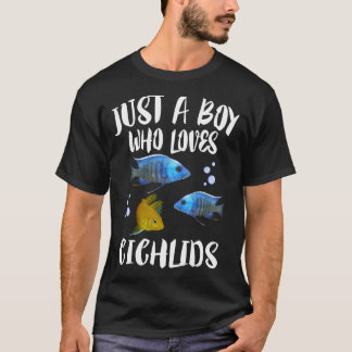 Bara en pojke som Kärlek Cichlids Fish Gift T Shirt