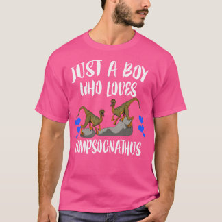 Bara en pojke som Kärlek Compsognathus Dinosaur T Shirt