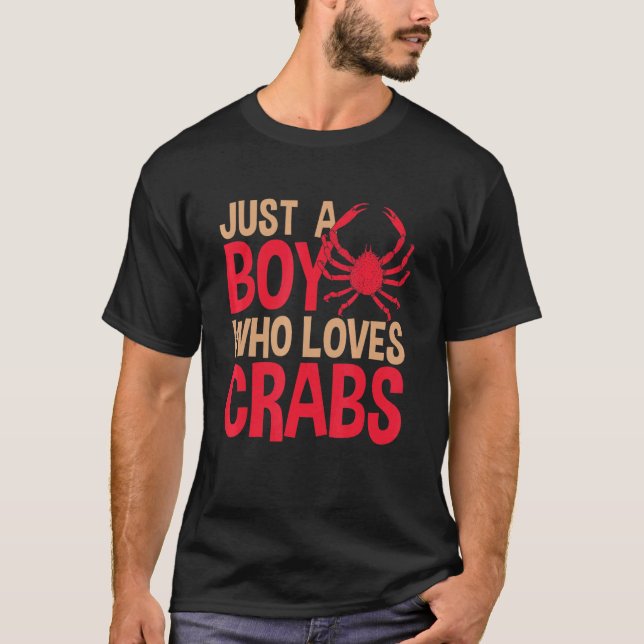 Bara en pojke som Kärlek Crab Hunter T Shirt (Framsida)