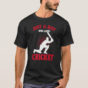Bara en pojke som kärlek Cricket Player Boys Youth T Shirt