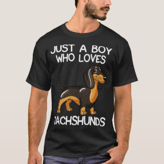 Bara en pojke som Kärlek Dachshunds T Shirt