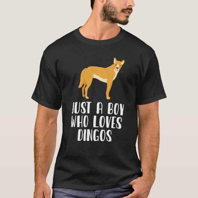 Bara en pojke som Kärlek Dingos Wildlife Vild Hund T Shirt (Framsida)